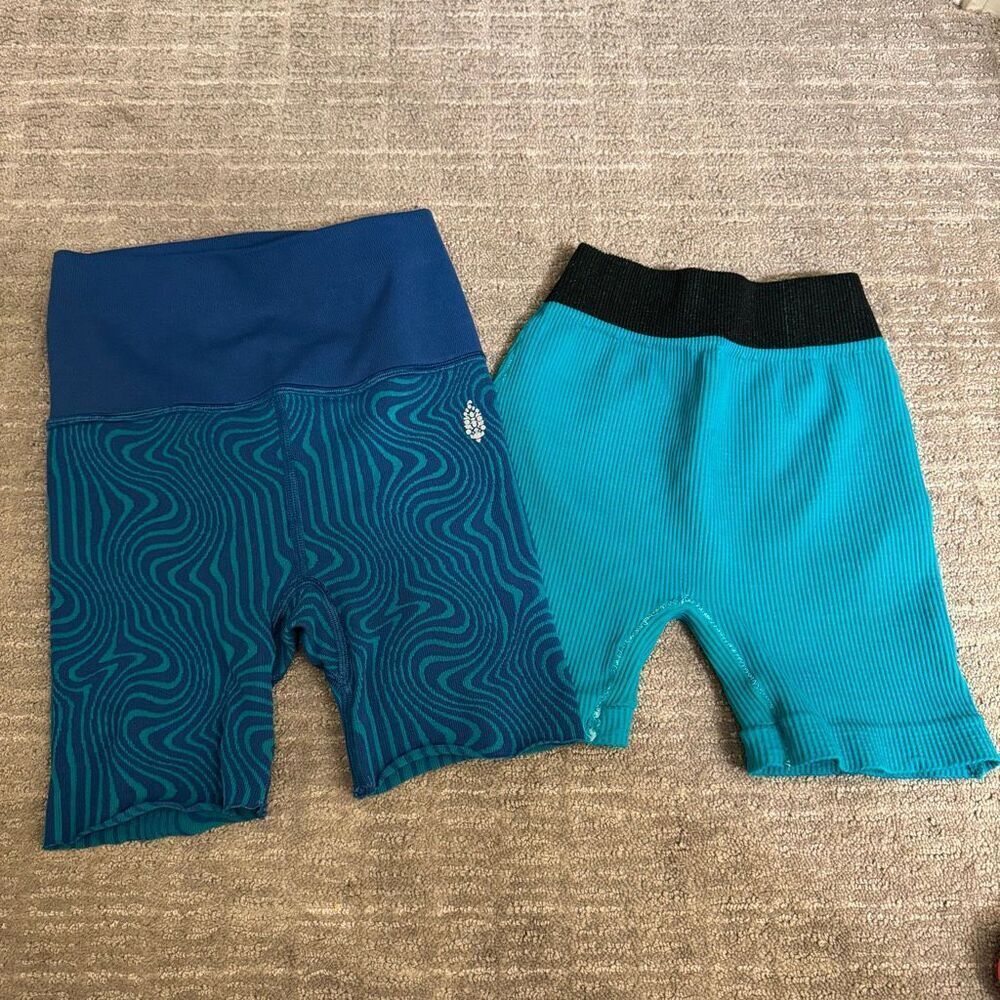 Free People Movement Jacquard Biker & Prajna Shorts Bundle XS